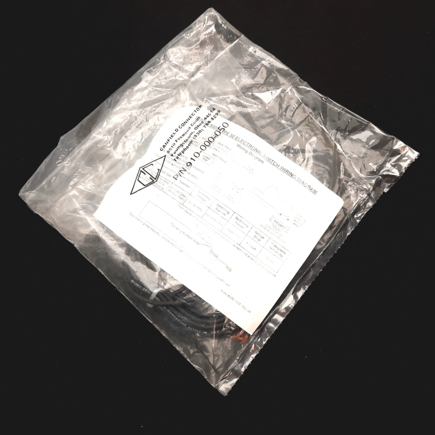 New Canfield 910-000-050 Position Sensor, 6-30VDC, PNP NPN N/O, 1/4" 60ø Dovetail