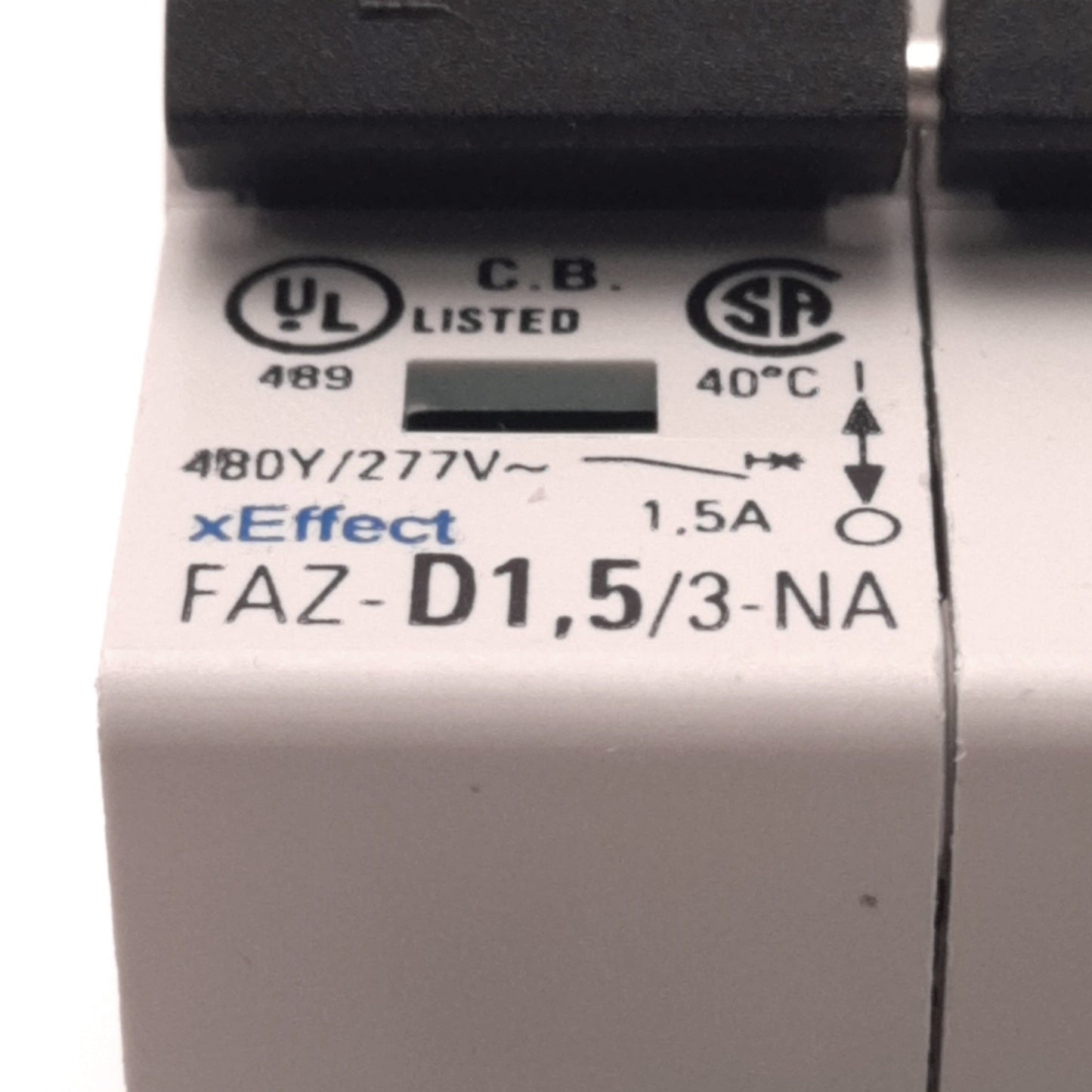 Used Eaton FAZ-D1.5/3-NA Circuit Breaker Three-Pole, 1.5A, 60v DC, 415v AC, DIN Mount