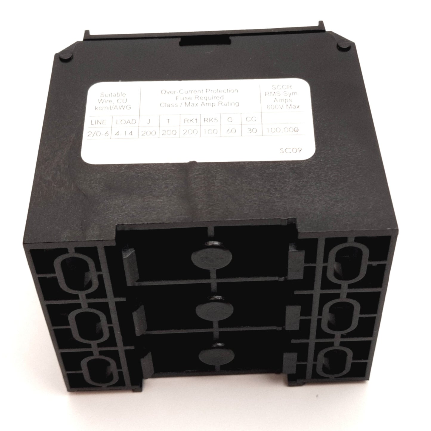 Used Marathon 1323570 CH Power Distribution Block, 3-Pole, 1-Line 4-Load, 175A 600V