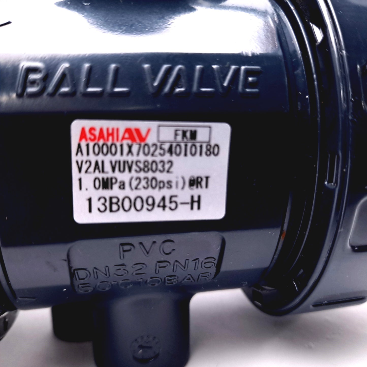 Used Asahi AV Valve V2ALVUVS8032, 1 Way Ball Valve, 32-1 1/4, 230 PSI 1.0MPa