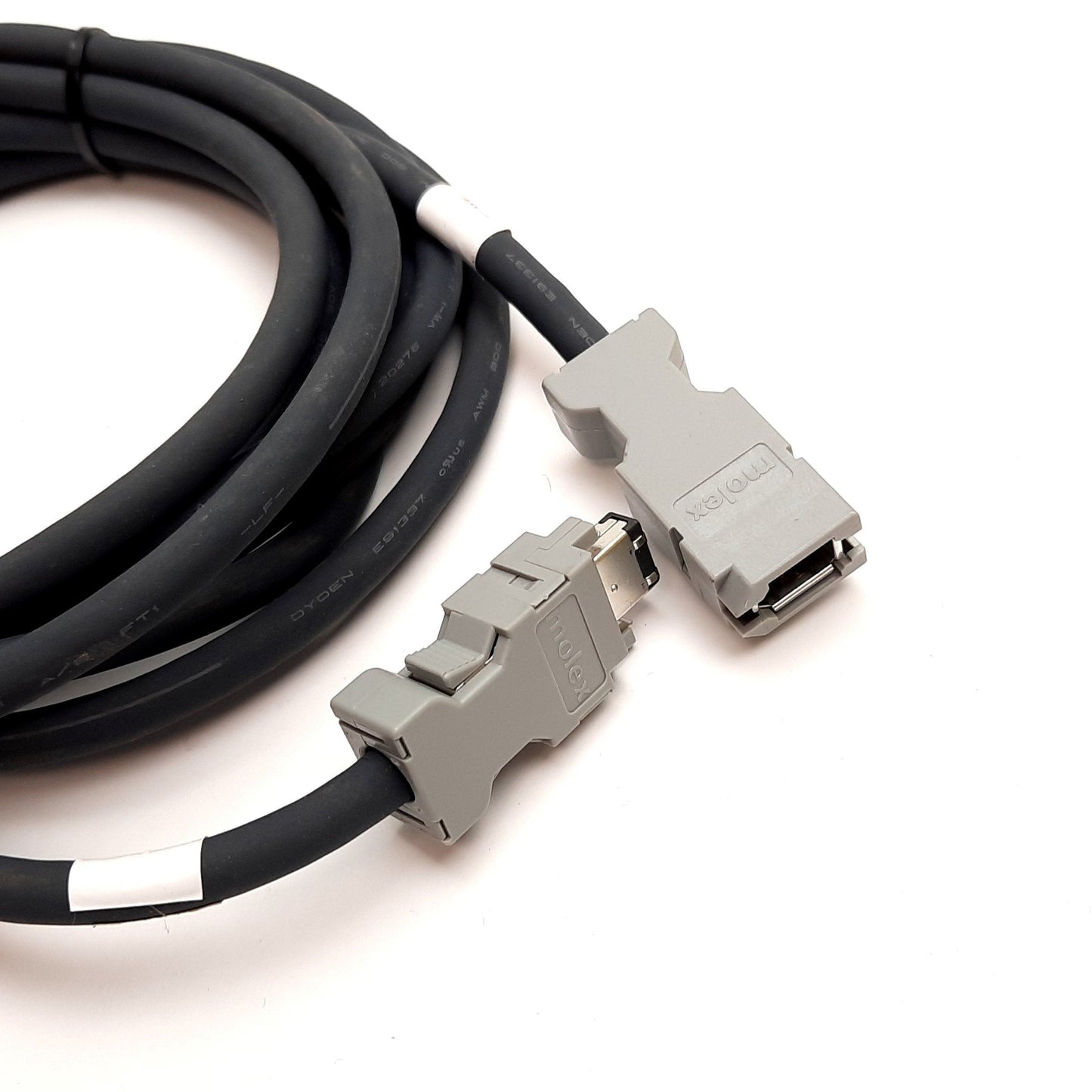 Used Yaskawa JZSP-CMP10-03-E Servopack Servo Encoder Cable, Length 3m, 6-Pin