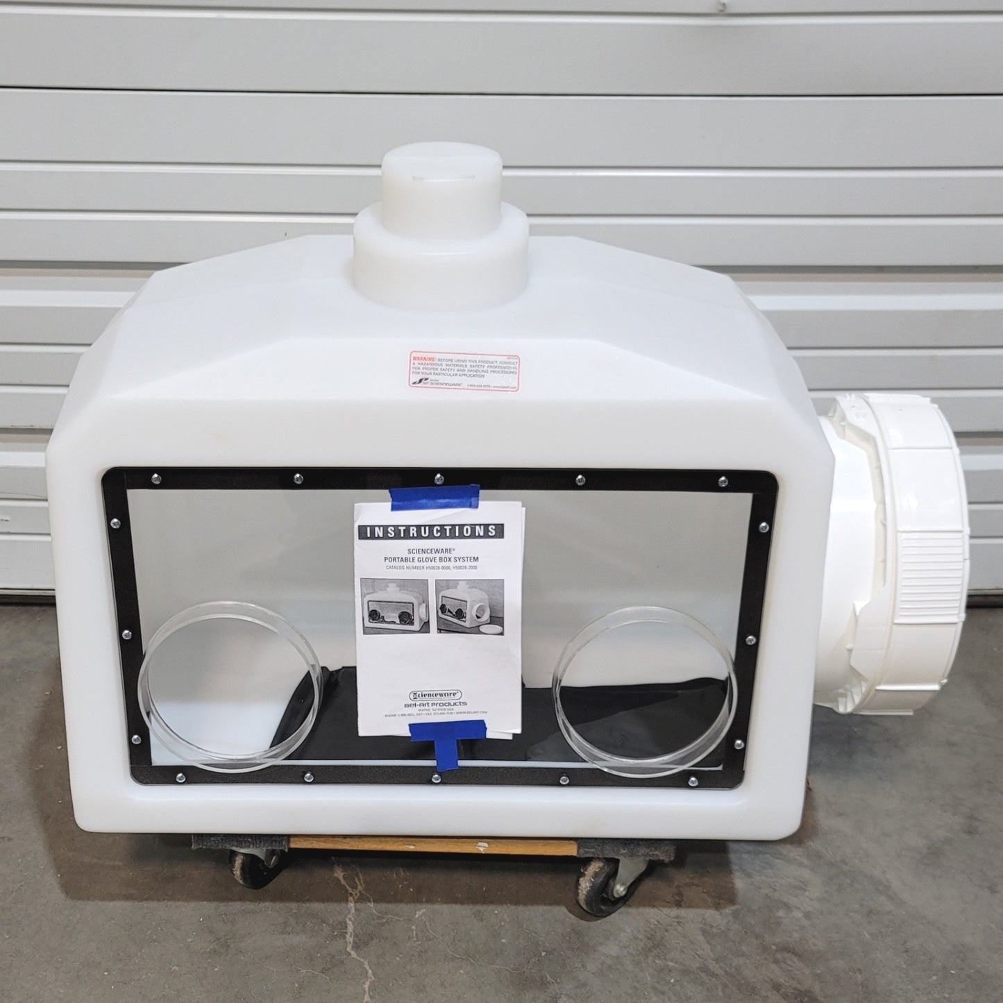Used BEL-ART H50028-0000 Scienceware Portable Glove Box 27"W x 13"D x 22"H