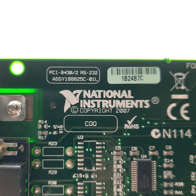 Used National Instruments PCI-8430/2 Serial Interface Card, PCI, 2x RS-232, DB9 Male