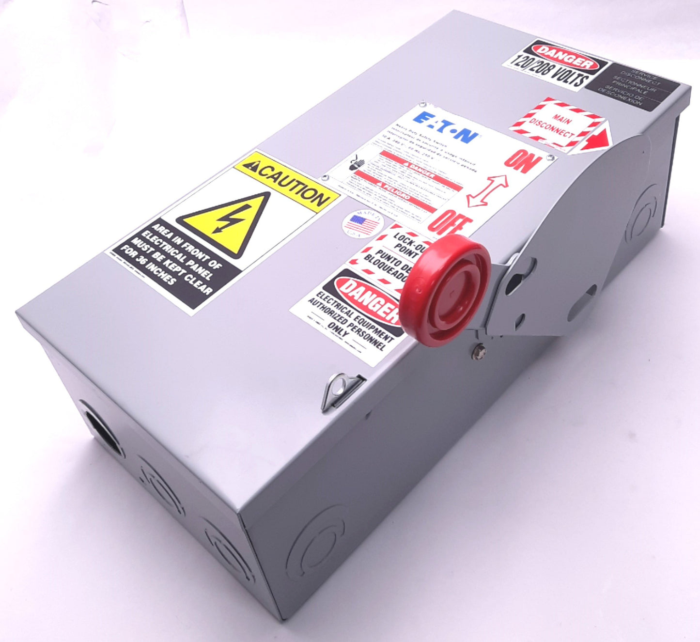 Used Eaton DK321NGK Single Throw Safety Switch 240v 30A, Three-Pole, 16"x8"x5"