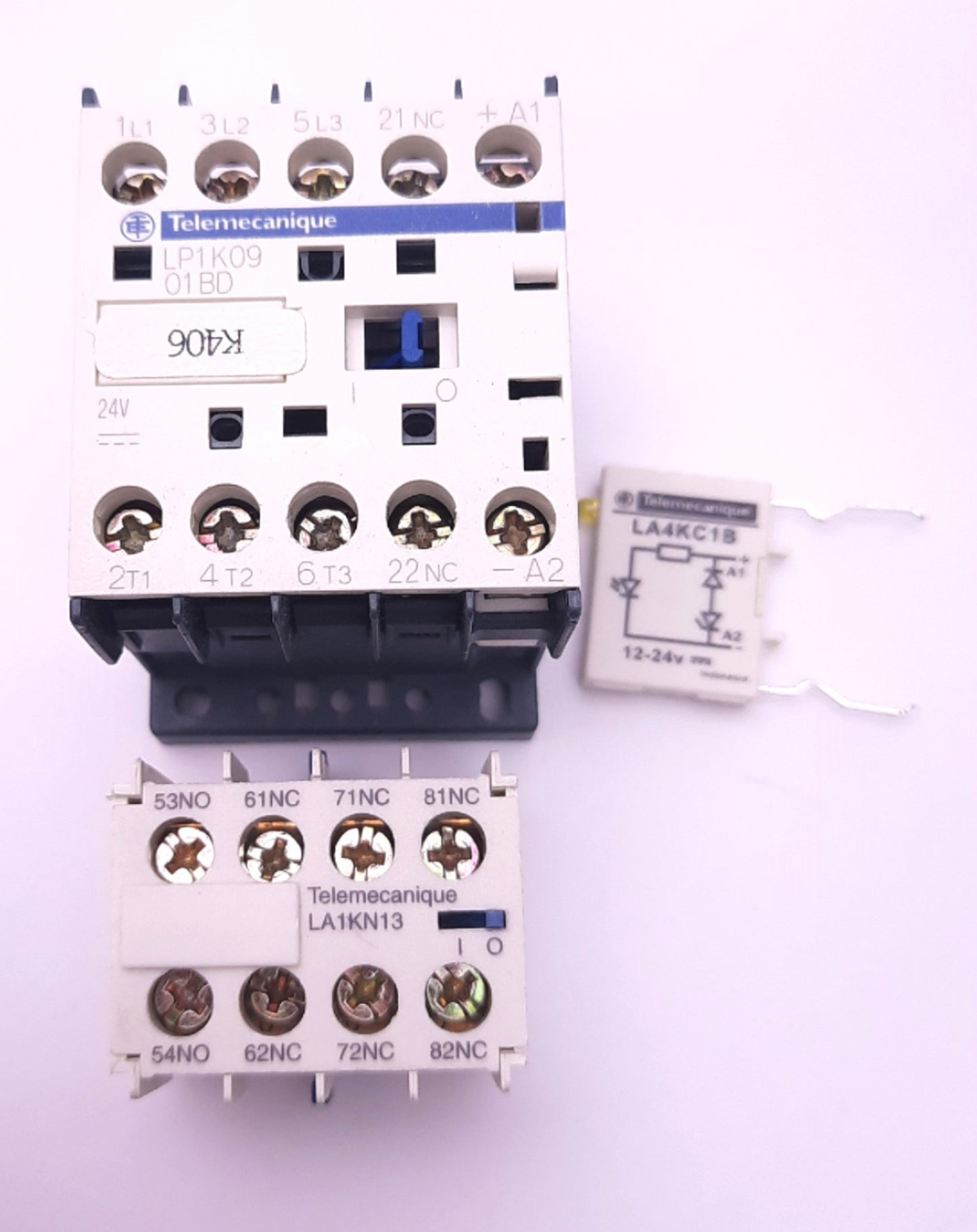 Used Schneider Electric LP1K0901BD/LA1KN13/LA4KC Contactor 24v DC 9A, 3 Pole, 3 NO