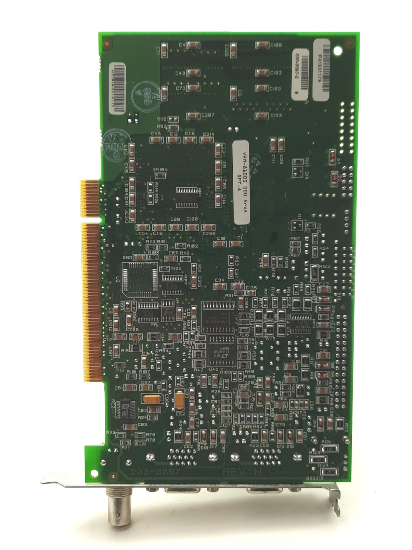 Used Cognex MVS-8100 Frame Grabber Card, PCI, BNC, 4x RS-170/CCIR Cameras