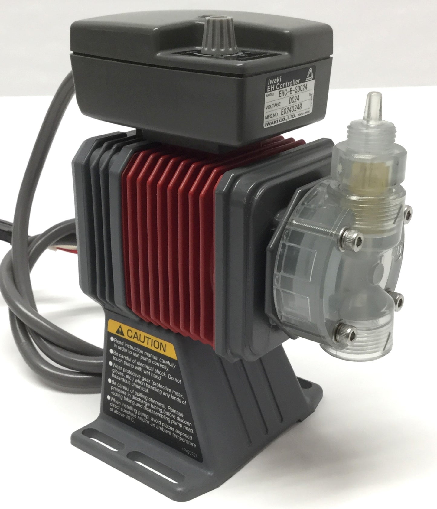 Used Iwaki EH-B20VC-DC24R2-98 Metering Pump & Controller 0.15MPa, 60mL/min, 24VDC