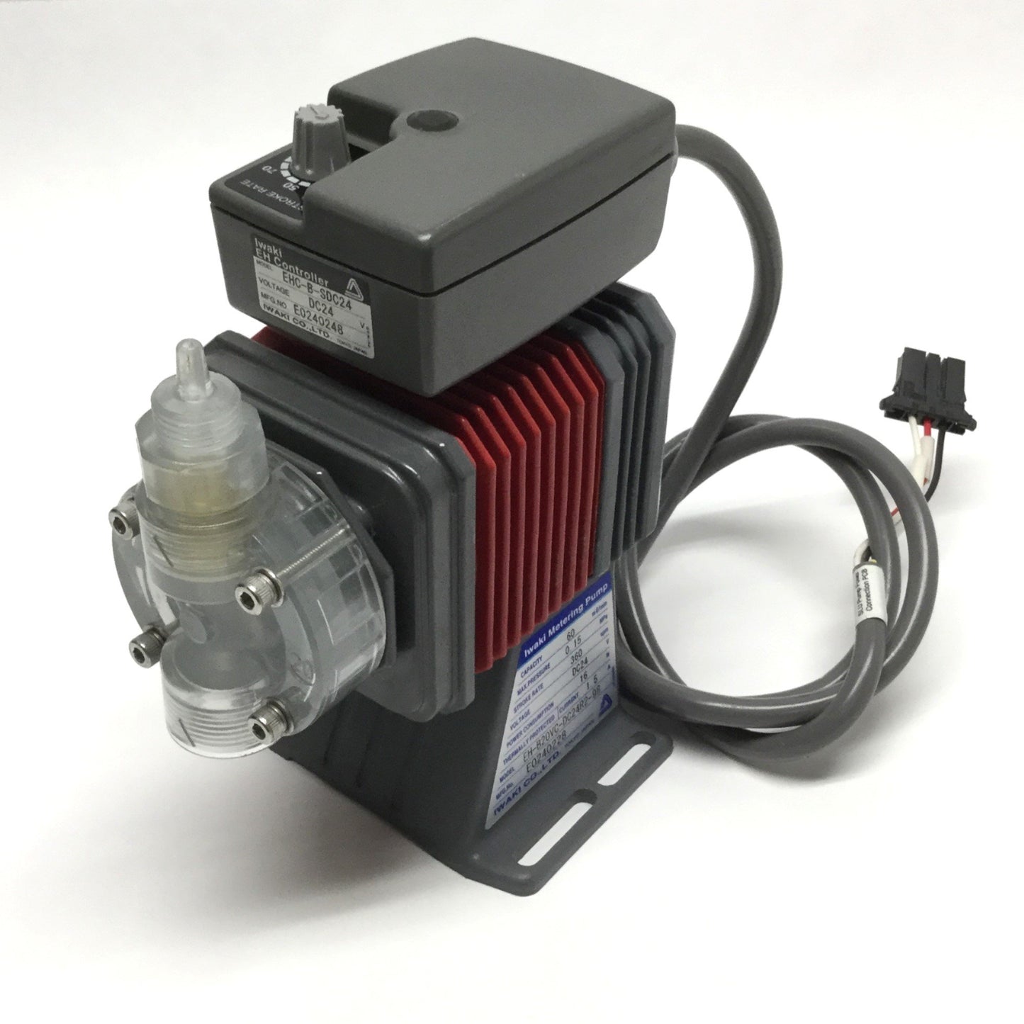 Used Iwaki EH-B20VC-DC24R2-98 Metering Pump & Controller 0.15MPa, 60mL/min, 24VDC