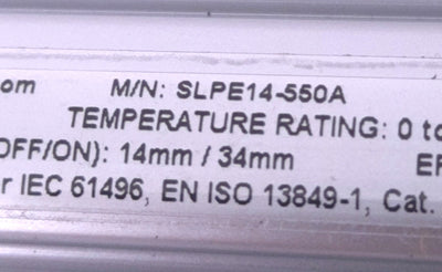 Used Banner Engineering SLPE14-550A EZ Screen Safety Emitter 550mm, 7m Range, 24v DC