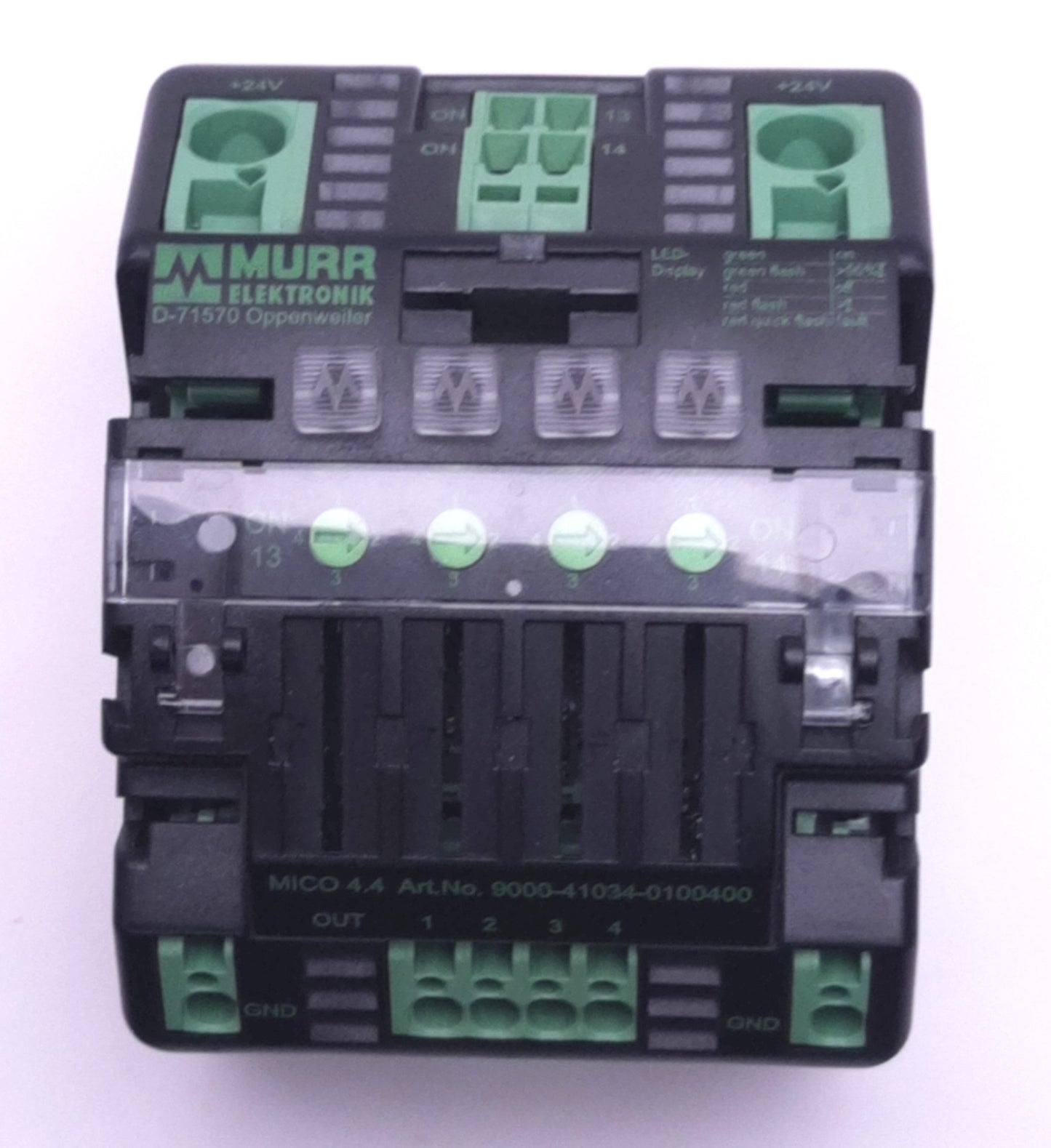 Used Murr Elektronik MICO 4.4 9000-41034-0100400 Aux Circuit Protection 4-Channel