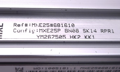 Used Tolomatic MXE25PBN08SK14RPR1 Screw Drive Actuator 14" Stroke, Profiled Rail