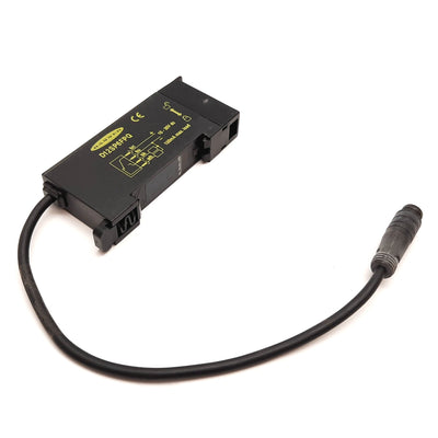 Used Banner D12SP6FPQ Fiber Optic Sensor Amplifier, 10-30VDC, PNP, 4-Pin QD