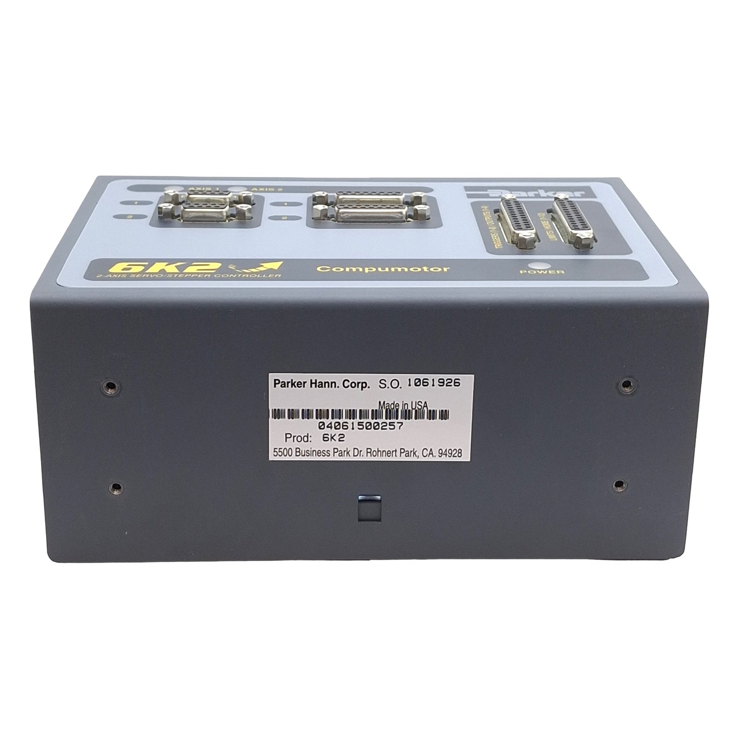 Used Parker 6K2 Compumotor Servo/Stepper Motion Control/Indexer 2-Axis 24V *No Rail*