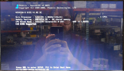 Used BCM MX945GM-D ITX Motherboard & CPU, Intel Celeron M 1.8GHz, 2GB DDR2 RAM, PCI