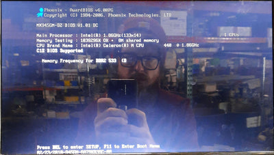 Used BCM MX945GM-D2 ITX Motherboard & CPU, Intel Celeron M 1.8GHz, 1GB DDR2 RAM, PCI