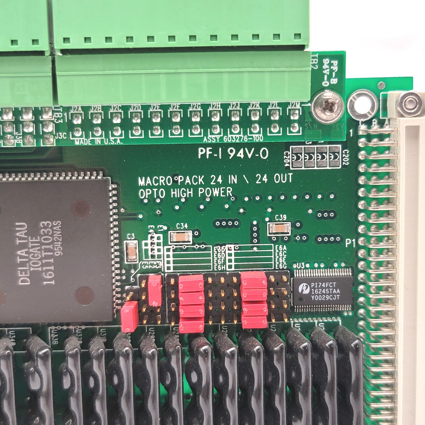 Used Delta Tau 603277-100 ACC-12E I/O Board Isolated 24 Inputs, 24 High Power Outputs