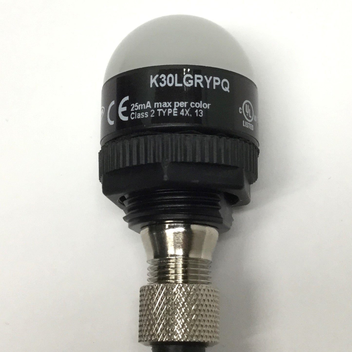 Used Banner K30LGRYPQ EZ-Light LED Indicator, 3-Color Green Red Yellow 30mm 10-30VDC