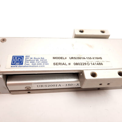 Used Danaher Motion URS2001A-150-X16HS Ballscrew Slide, Travel: 90mm, Lead: 1mm