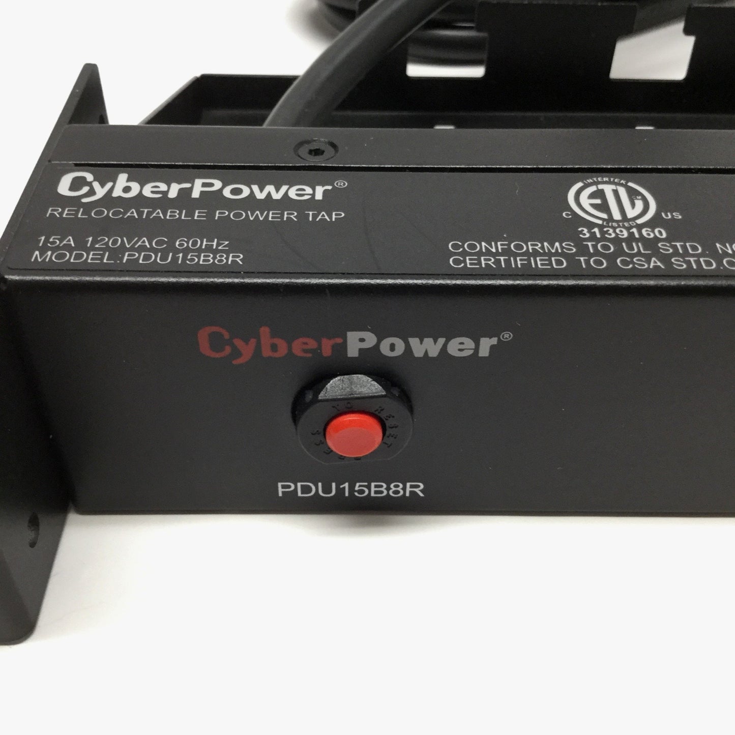 Used CyberPower PDU15B8R 19" 1U Rackmount Plug-In 8-Outlet Distribution Unit 120V 15A
