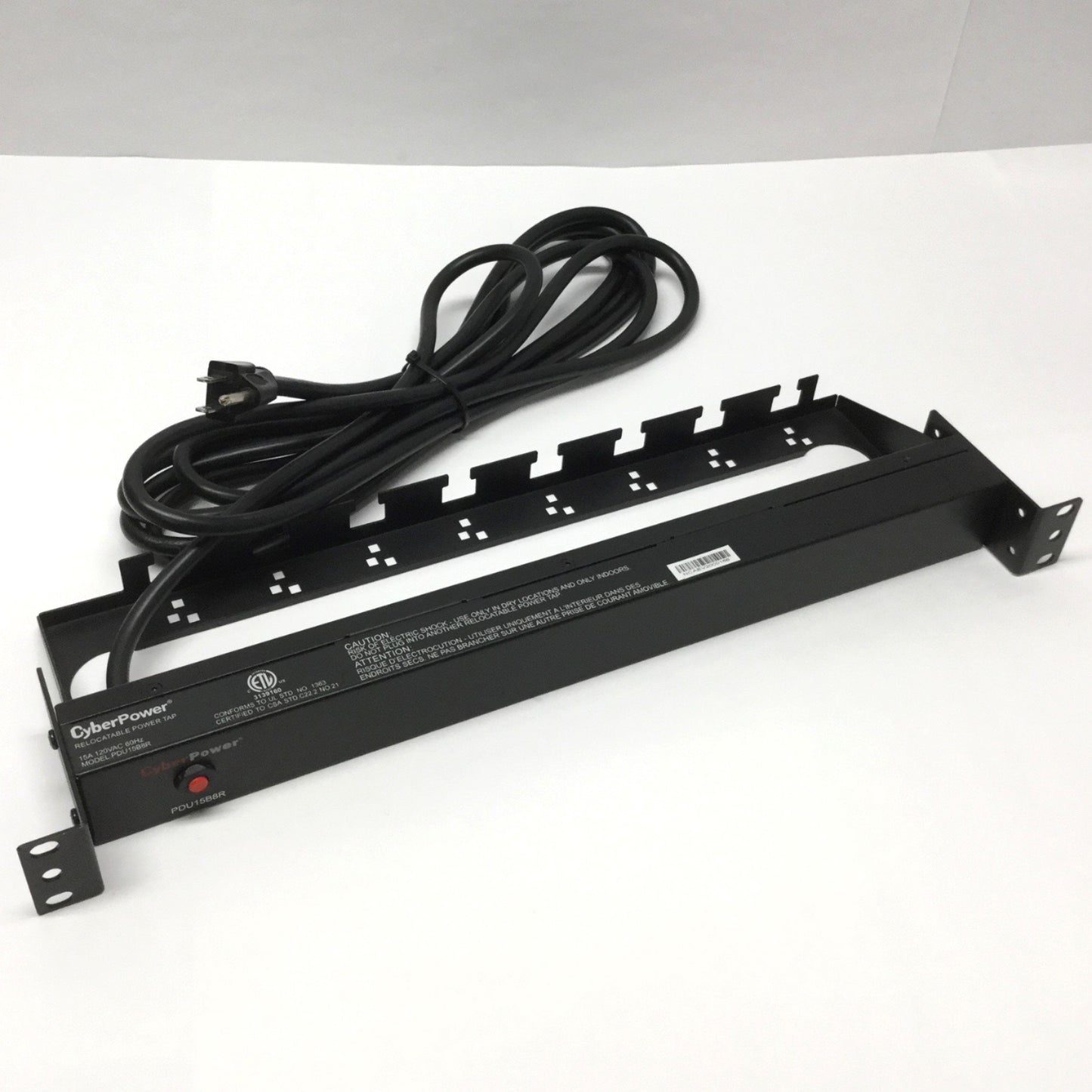 Used CyberPower PDU15B8R 19" 1U Rackmount Plug-In 8-Outlet Distribution Unit 120V 15A