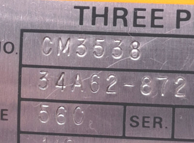 Used Baldor CM3538 General Purpose AC Motor 1/2HP, 56C, 3PH, 230/460V 1800RPM 60Hz