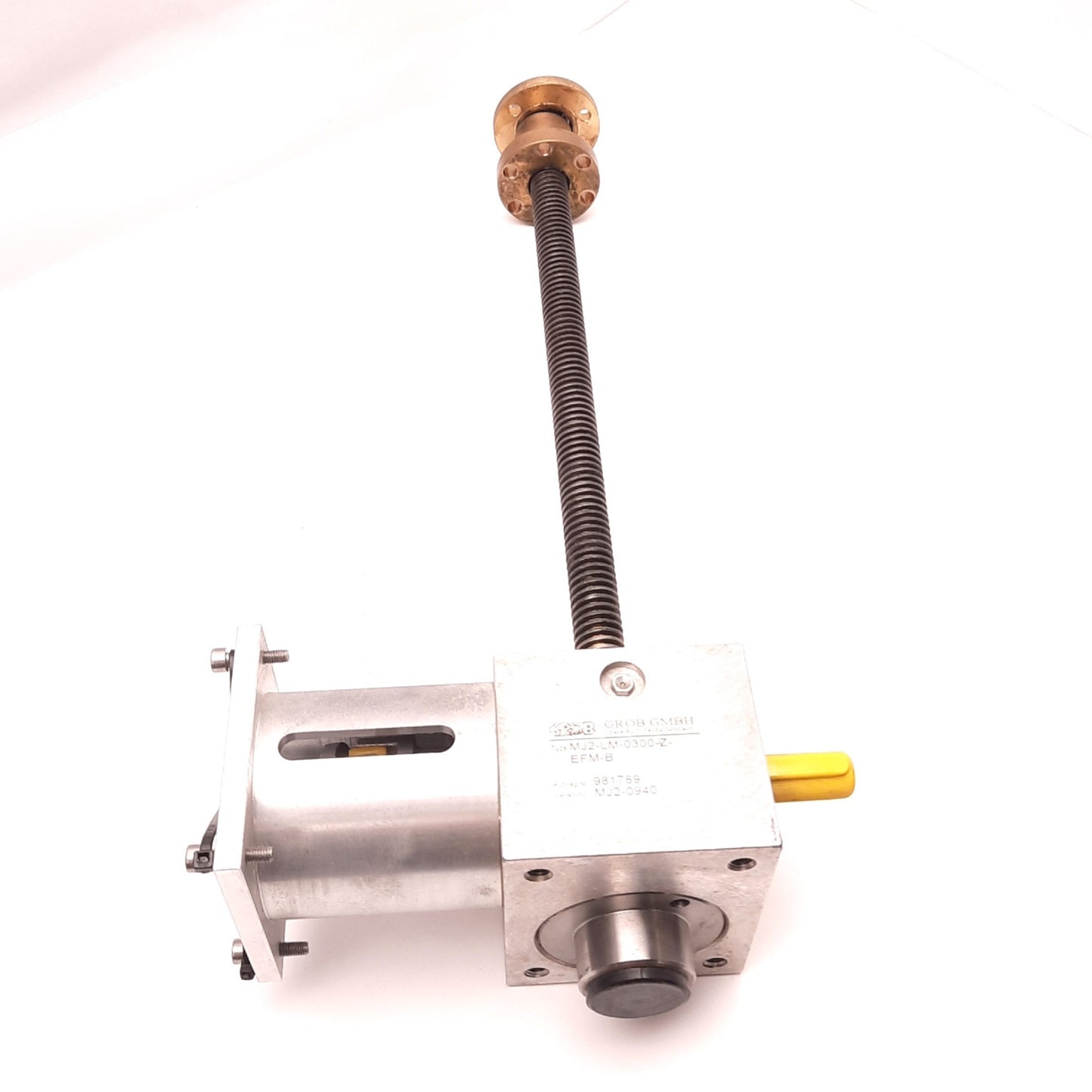 Used Grob MJ2-LM-0300-Z-EFM-B Cubic Screw Jack Ratio: 4:1 Lifting: 10kN Power: 0.5kW