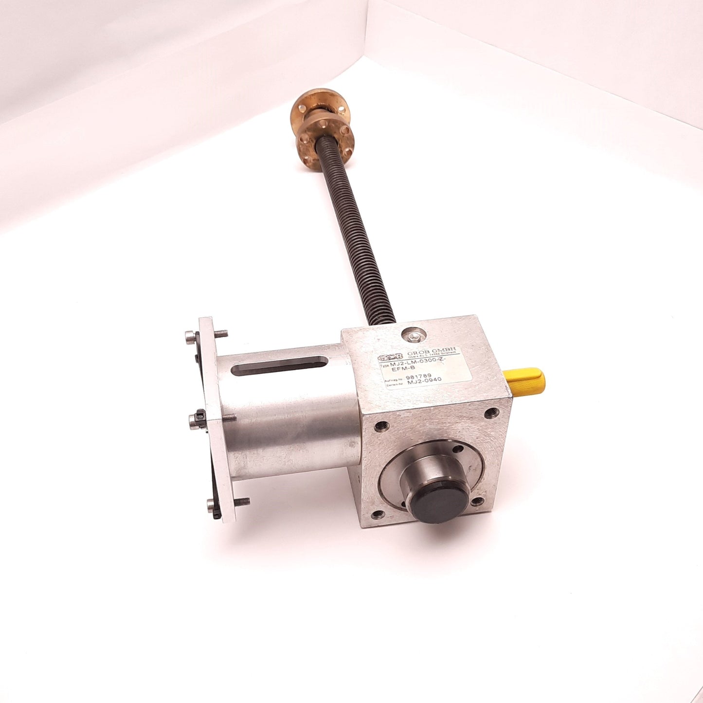 Used Grob MJ2-LM-0300-Z-EFM-B Cubic Screw Jack Ratio: 4:1 Lifting: 10kN Power: 0.5kW