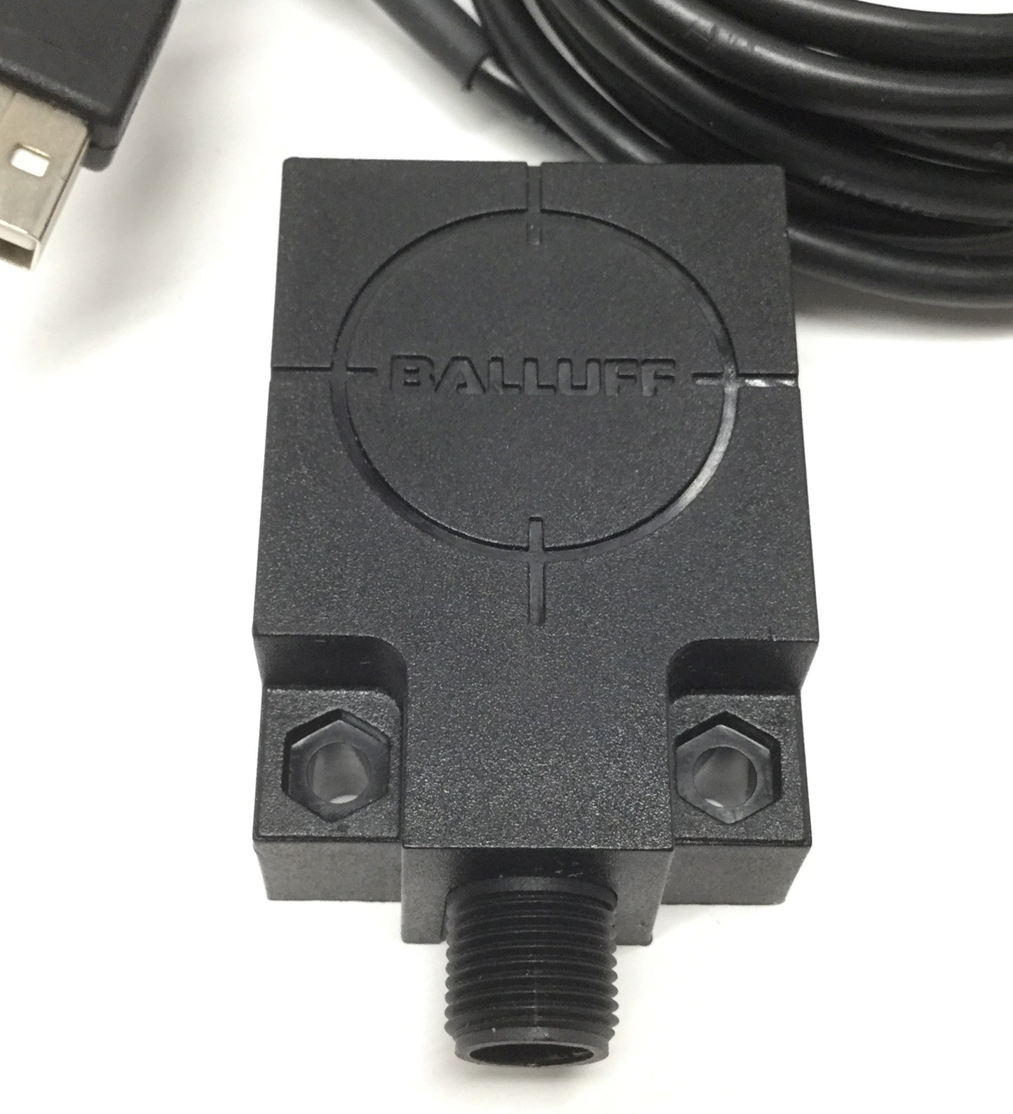 Used Balluff BIS00W4 HF 13.56MHz RFID Read/Write Sensor Head, M12 to USB Interface