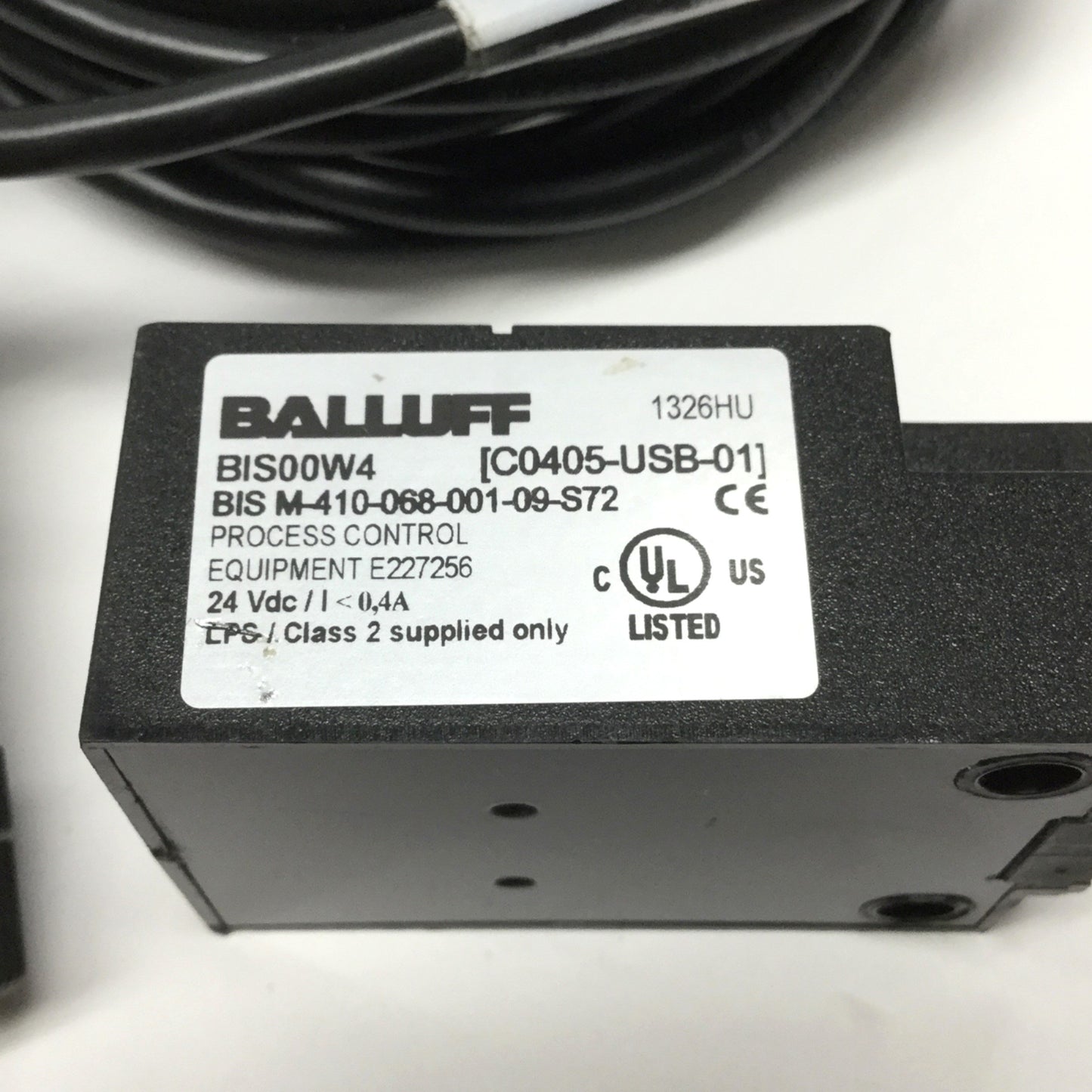 Used Balluff BIS00W4 HF 13.56MHz RFID Read/Write Sensor Head, M12 to USB Interface