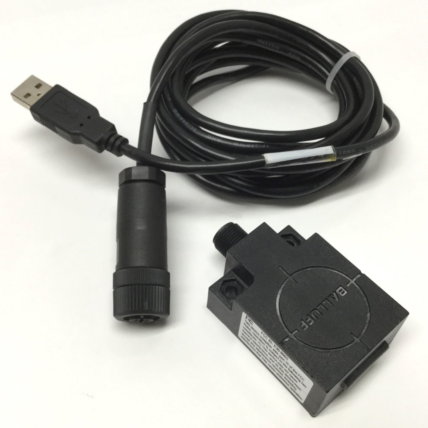 Used Balluff BIS00W4 HF 13.56MHz RFID Read/Write Sensor Head, M12 to USB Interface