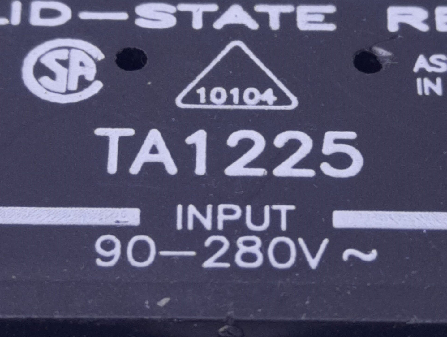 Used Crydom TA1225 Solid State Relay 90-280v AC Control, 24-140v AC 25A Output