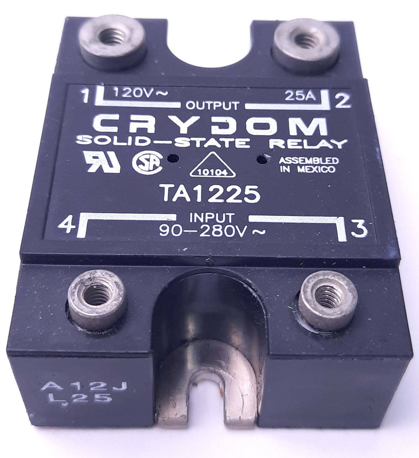 Used Crydom TA1225 Solid State Relay 90-280v AC Control, 24-140v AC 25A Output