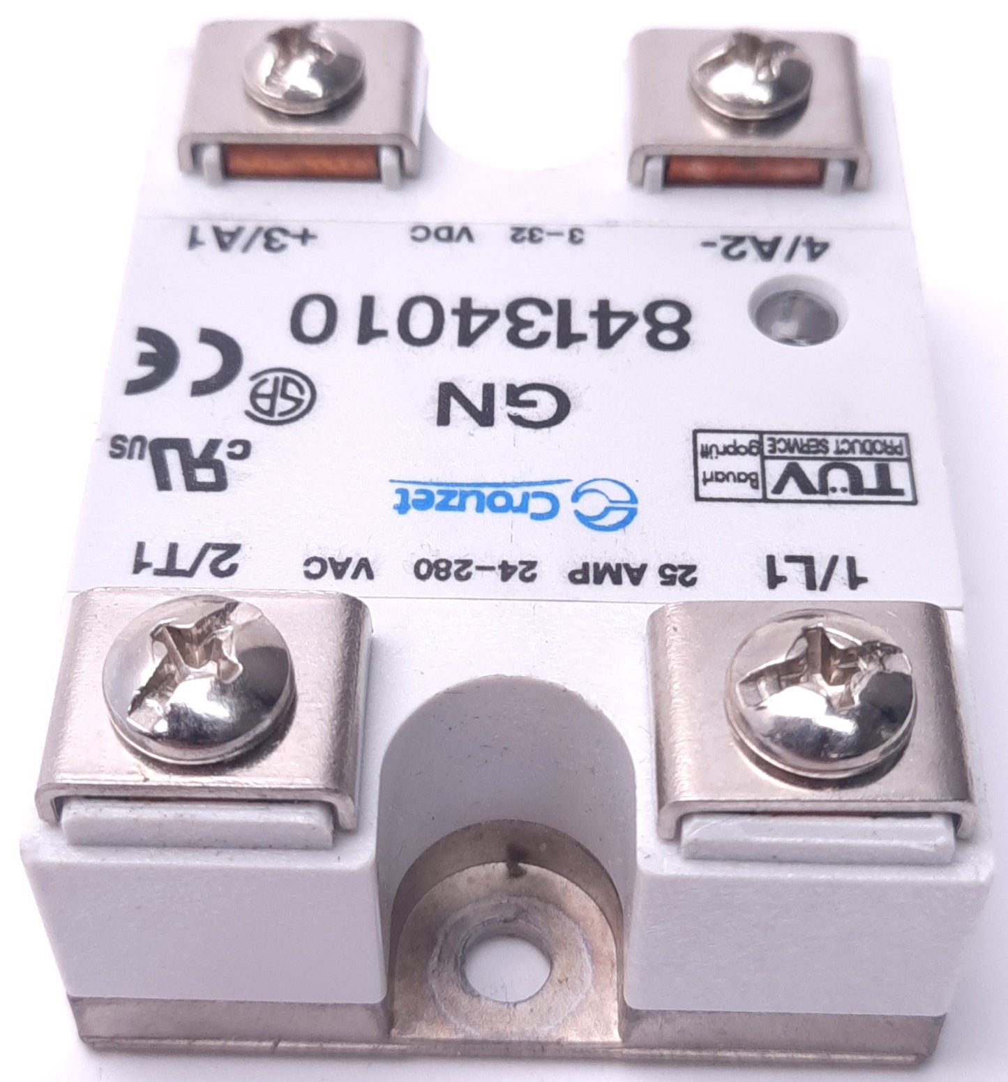 Used Crouzet GN 84134010 Solid State Relay 3-32v DC Control, 24-280v AC 25A Output