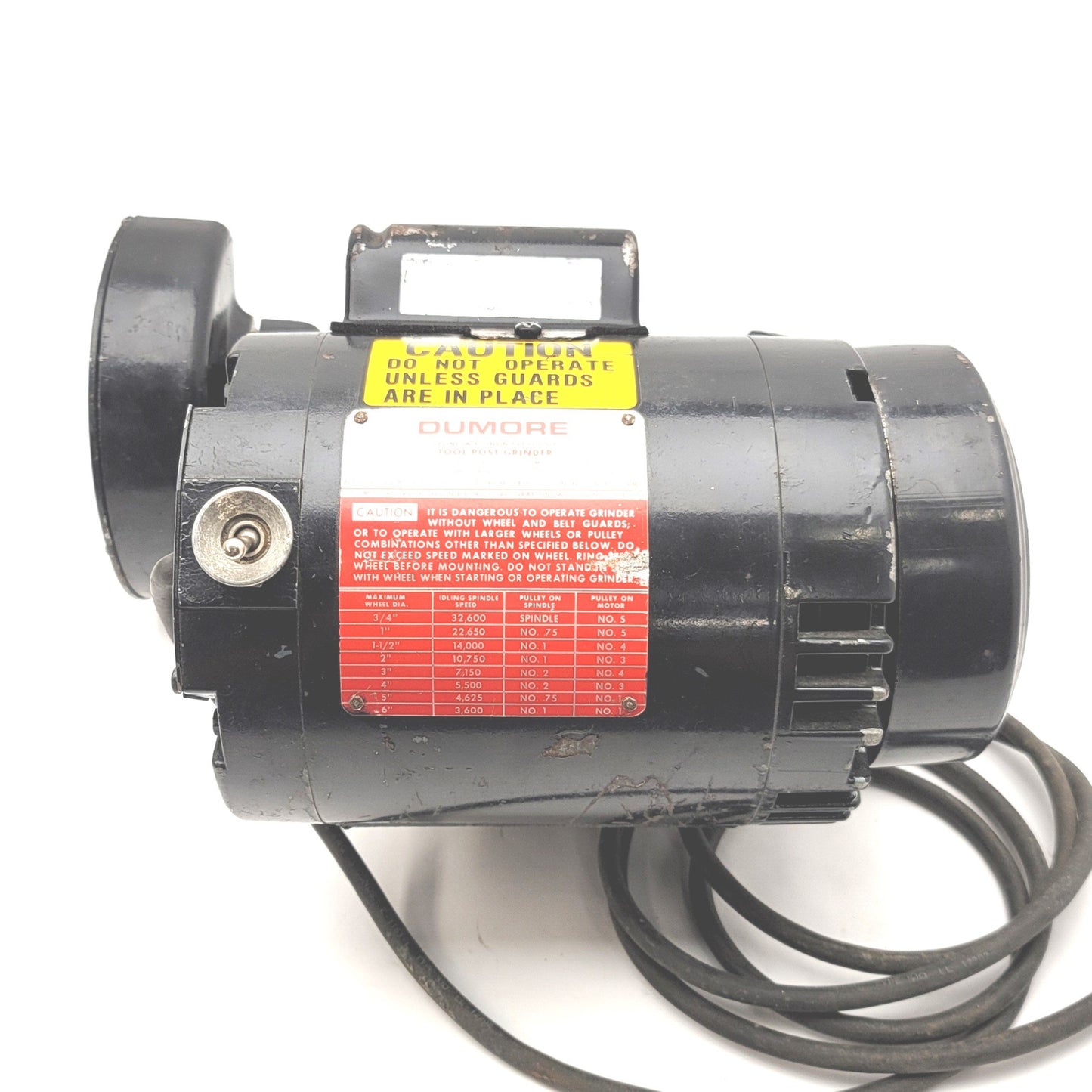 Used DUMORE 57-021 Model C6C34DZ1 Internal/External Tool Post Grinder, 120VAC, 1/2HP