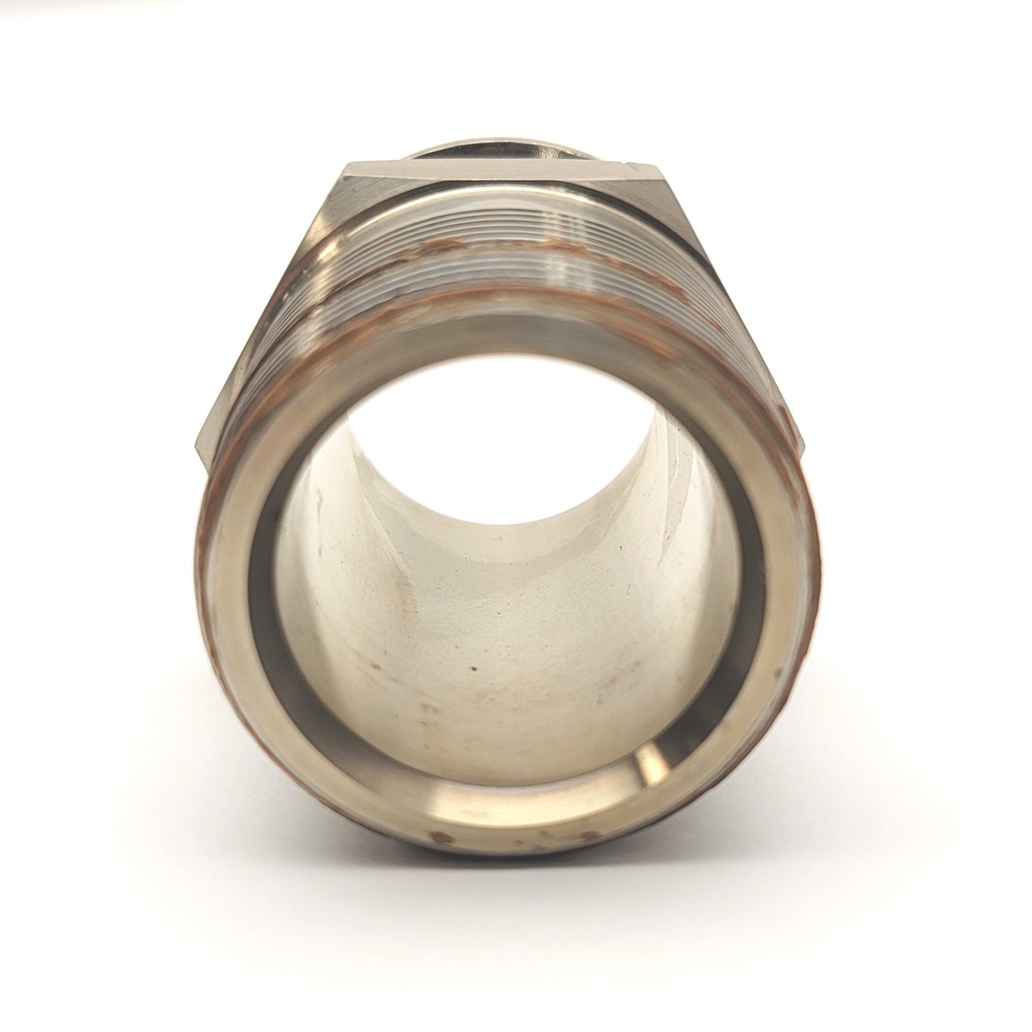 Used 1-1/2" Sanitary Tri-Clamp To 1-1/2"NPT Male Straight Adapter Stainless Steel