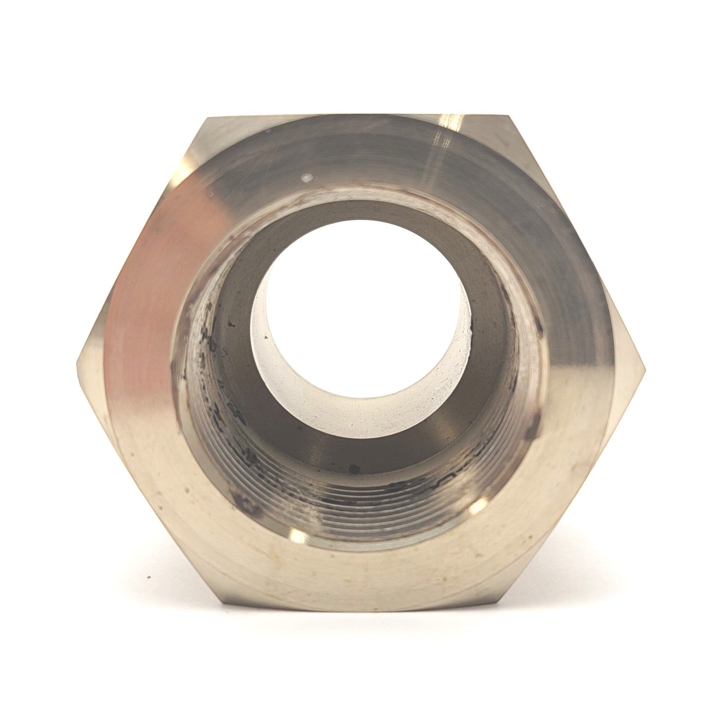 Used 1-1/2" Sanitary Tri-Clamp To 1-1/2"NPTF Straight Adapter Stainless Steel