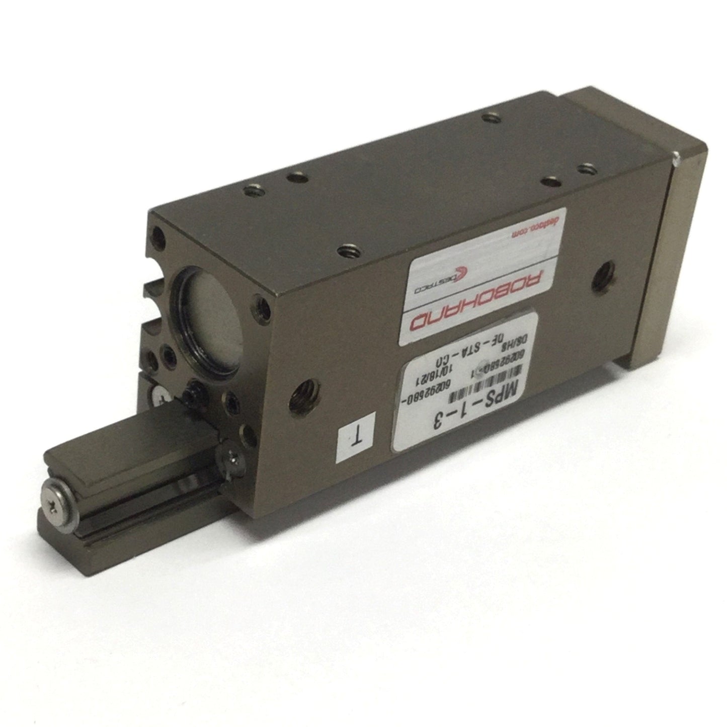 Used Robohand MPS-1-3 Mini Dual-V Roller Bearing Rail Thruster Slide 1.5" Stroke