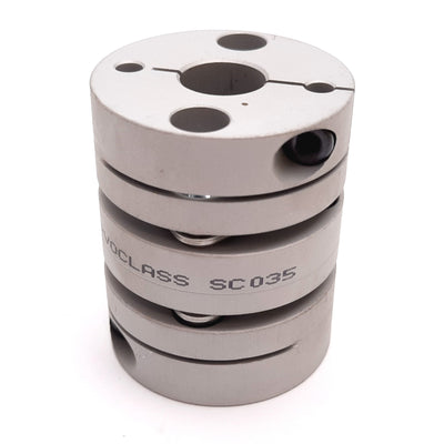 Used Zero-Max SC035 Servoclass Double Disc Flexible Shaft Coupling 1/2" x 16mm Bores