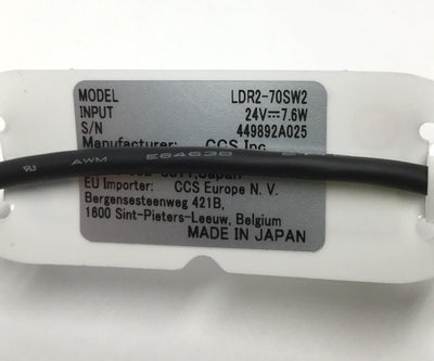 For parts or not working CCS LDR2-70SW2 Machine Vision Ring Light, White 70mm OD, 35mm ID *Some Bad LEDs*