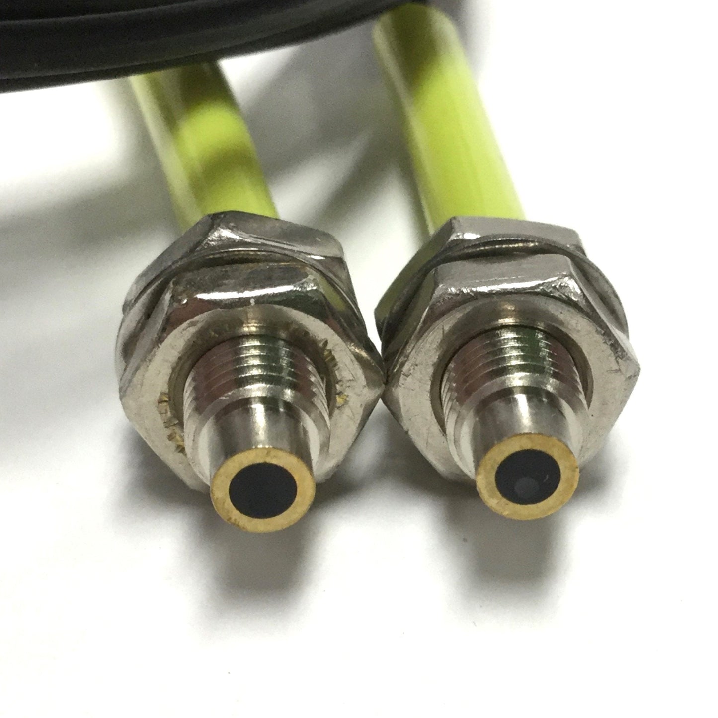 Used Lot of 2 Keyence FU-67 Reflective Fiber Unit, Parallel Detection, M6 Thread, 2m