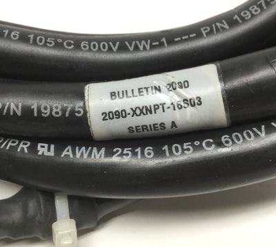 Used Allen Bradley 2090-XXNPT-16S03 Kinetix TL Series Servo Motor Power Cable, 3m