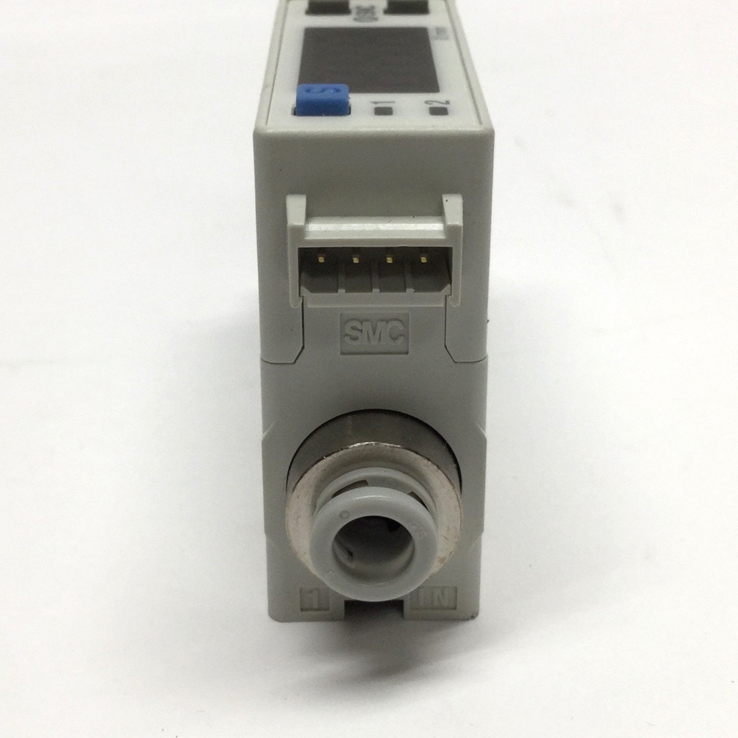 Used SMC PFM725S-C6-B Digital Flow Switch, 24VDC, 0.5-25 L/min Air, ?6mm Tube, PNP