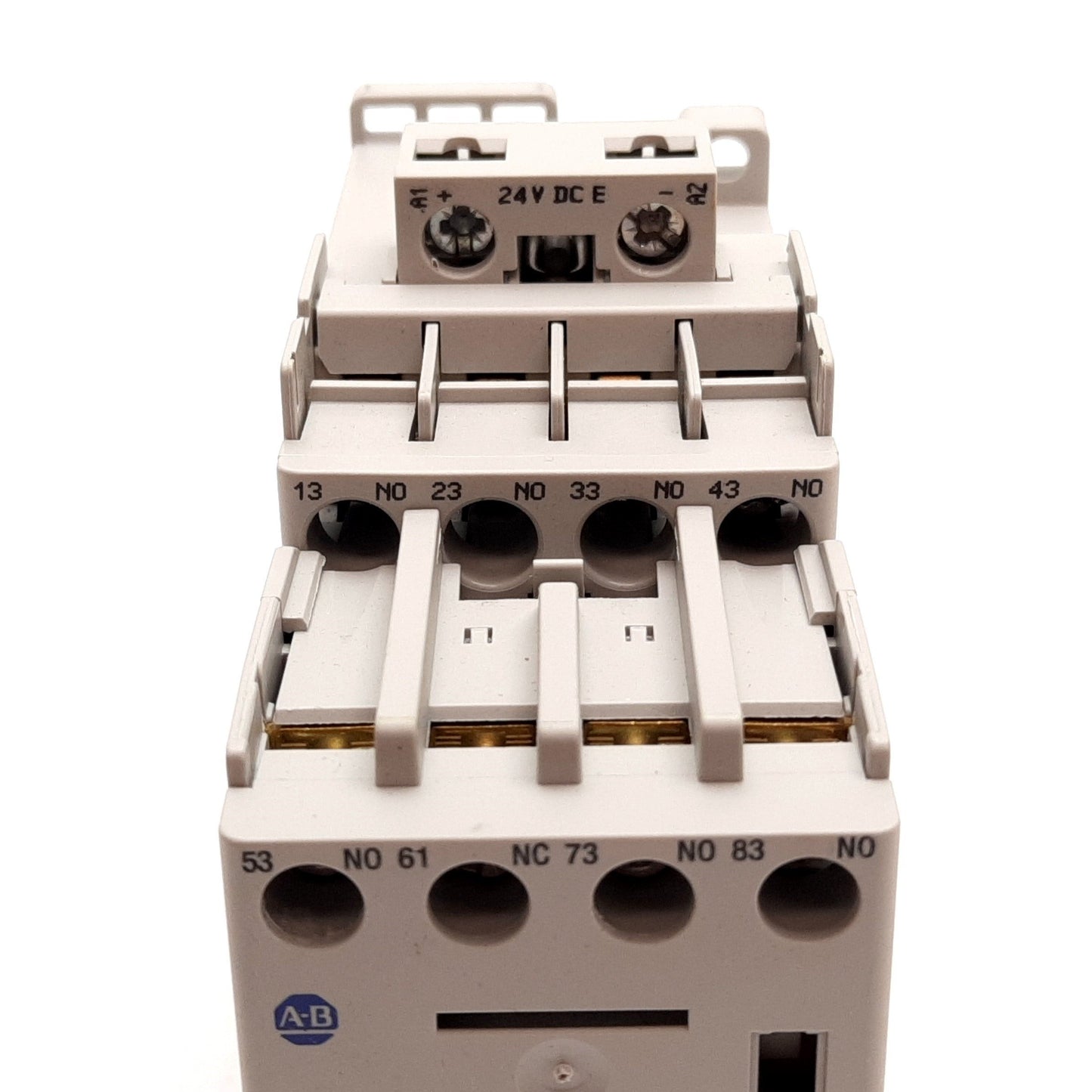New Allen Bradley 700-CFB400E* Contactor, 4-Pole N/O, Coil 24VDC, W/ 100-F Auxiliary