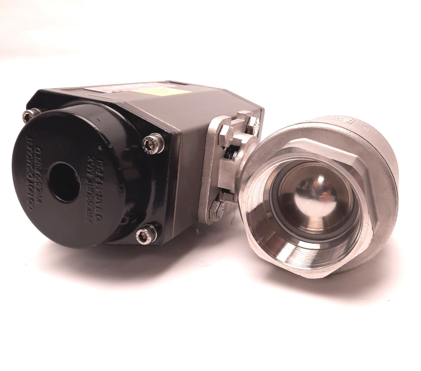 New Duravalve AS2107 V4000SS Ball Valve 2"NPT w/Pneumatic Actuator 145PSI 1/4"NPT