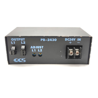 Used CCS PB-2430 Machine Vision Light Source Power Supply 12/24VDC Output 24VDC Input