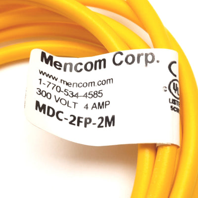 New Mencom MDC-2FP-2M Cordset, 2-Pin Female M12 to Flying Leads, 300V 4A, 2m