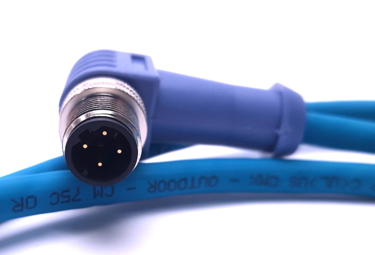 New Turck WSSD WSSD 441-1M U-40002 Network Eurofast Cordset M12 to M12 Male, 90 Deg