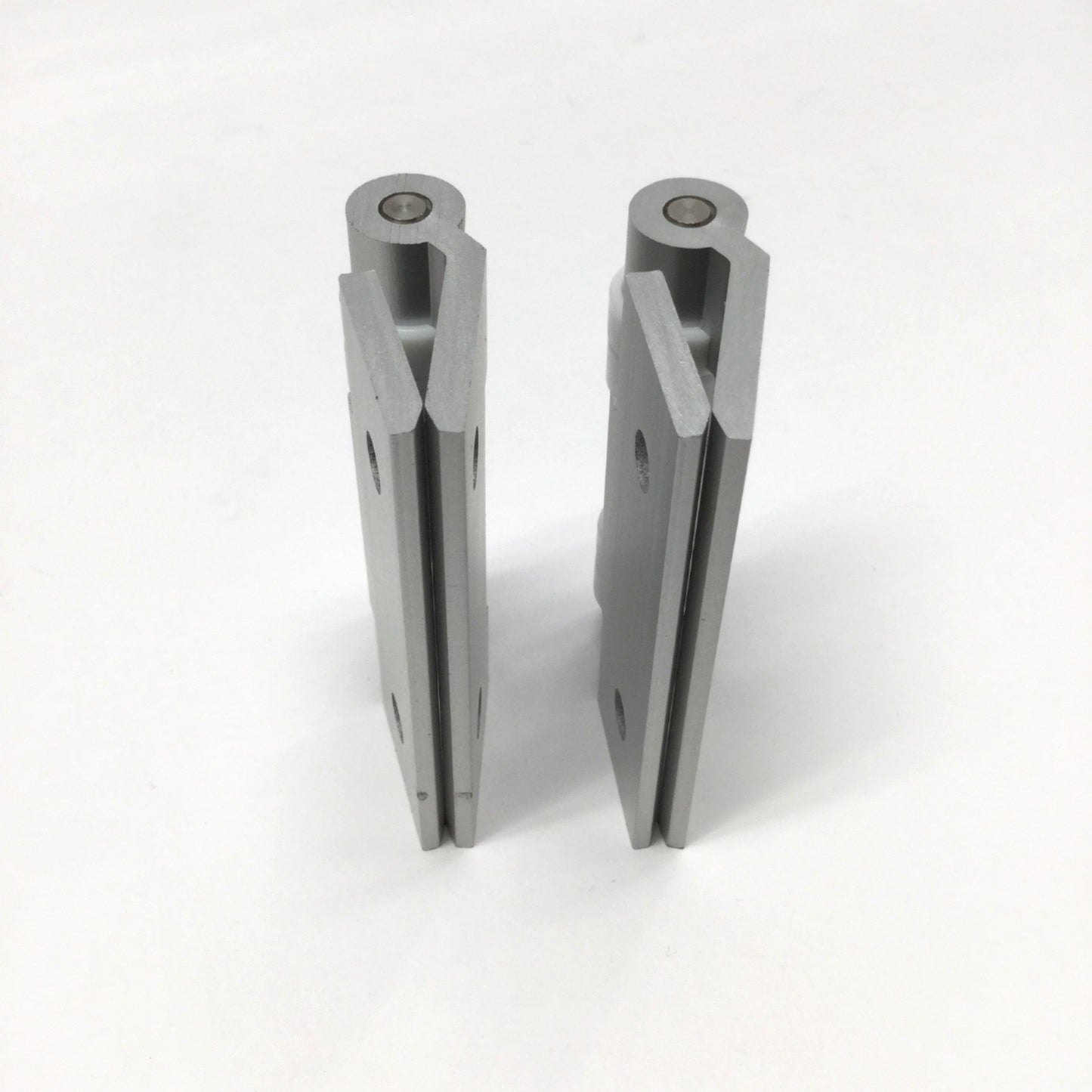 Used Lot of 2 LAMP HG-CV65 Aluminum Clean Room Door Butt Hinges, 2 Holes/Leaf 60x65mm