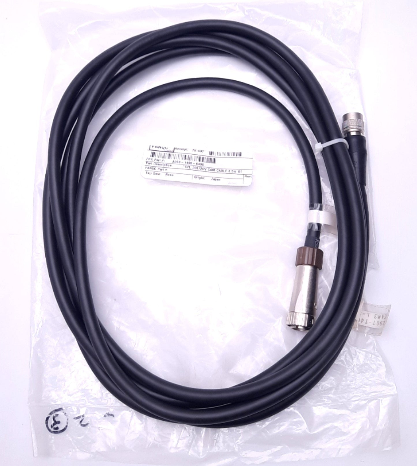 New Fanuc A05B-1408-K406 Camera Cable HRS 10Pin Male to 12-Pin High Rose Female 3.5m