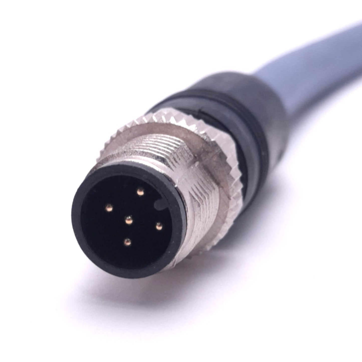 Used Burkert 772402 Bus Cable Extension M12 5-Pin Male to Female, 0.2M Length